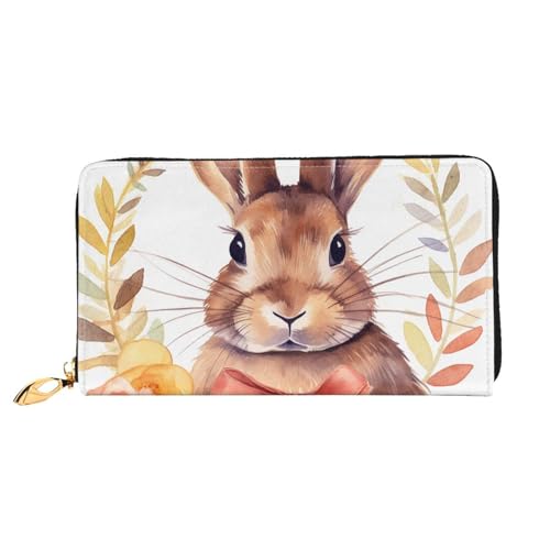 MMSJSBVY Beach Lighthouse Damen Geldbörse Leder Geldbörse mit Reißverschluss Lange Clutch Bag, Hasen-Rosette., Einheitsgröße MMSJSBVY Beach Lighthouse Damen Geldbörse Leder Geldbörse mit Reißverschluss Lange Clutch Bag, Hasen-Rosette., Einheitsgröße von MMSJSBVY