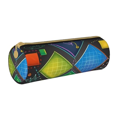 MMSJSBVY Cartoon Cute Bunny Zylinder Bleistift Aufbewahrungstasche Leder Bleistift Tasche Schöne Große Kapazität Geeignet für Studenten Büro Reise Make-up Pinsel Aufbewahrung mit Reißverschluss von MMSJSBVY