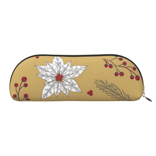 MMSJSBVY Cupcake-Leder-Federmäppchen – halbrunder Organizer mit Reißverschluss für Stifte, Kosmetik und Reisen, Red Fruit, Einheitsgröße, Schulranzen von MMSJSBVY