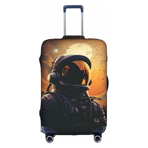 MMSJSBVY Elastische Gepäckabdeckung mit Herz und Blumen, staub- und kratzfest, Trolley-Gepäckschutz für 45,7 - 81,3 cm Gepäck, Astronaut Men, S von MMSJSBVY