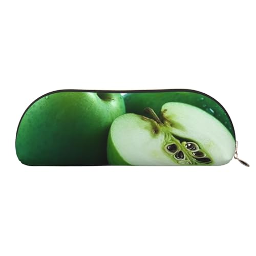 MMSJSBVY Federmäppchen aus Leder, halbrunder Organizer mit Reißverschluss, für Stifte, Kosmetik und Reisen, Cyan Fruit, Cyan Fruit, Einheitsgröße, Schulranzen von MMSJSBVY