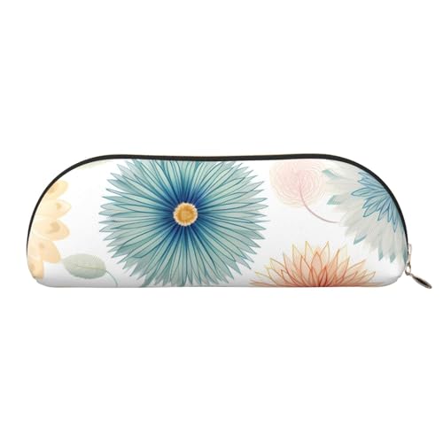 MMSJSBVY Federmäppchen aus Leder für Dartscheiben, halbrunder Organizer mit Reißverschluss für Stifte, Kosmetik und Reisen, Dahlia Flower_proc, Einheitsgröße, Schulranzen MMSJSBVY Federmäppchen aus Leder für Dartscheiben, halbrunder Organizer mit Reißverschluss für Stifte, Kosmetik und Reisen, Dahlia Flower_proc, Einheitsgröße, Schulranzen von MMSJSBVY