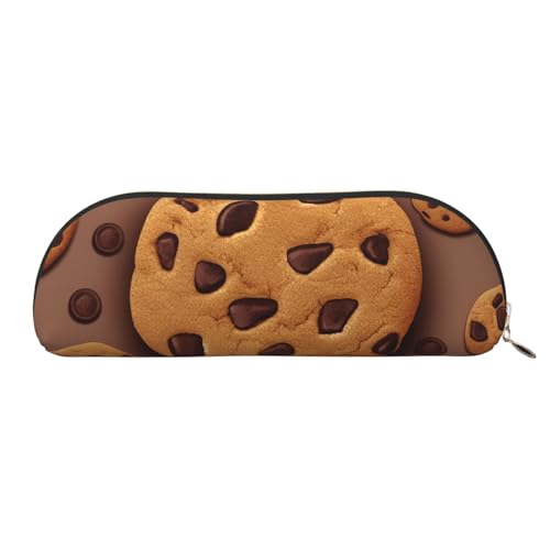 MMSJSBVY Federmäppchen aus Leder mit blauen Blumen – halbrunder Organizer mit Reißverschluss für Stifte, Kosmetik und Reisen, Schokoladenkekse, Einheitsgröße, Schulranzen MMSJSBVY Federmäppchen aus Leder mit blauen Blumen – halbrunder Organizer mit Reißverschluss für Stifte, Kosmetik und Reisen, Schokoladenkekse, Einheitsgröße, Schulranzen von MMSJSBVY