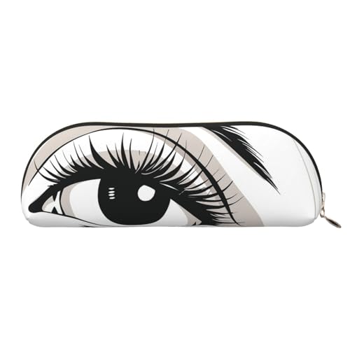 MMSJSBVY Federmäppchen aus Leder mit goldenen Lippen, halbrunder Organizer mit Reißverschluss für Stifte, Kosmetik und Reisen, Wimpern, Einheitsgröße, Schulranzen von MMSJSBVY