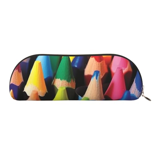 MMSJSBVY Federmäppchen aus Leder mit niedlichem Hund, halbrunder Organizer mit Reißverschluss für Stifte, Kosmetik und Reisen, Buntstifte, Einheitsgröße, Schulranzen von MMSJSBVY