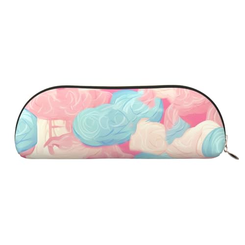 MMSJSBVY Federmäppchen aus Leder mit niedlichem Hund, halbrunder Organizer mit Reißverschluss für Stifte, Kosmetik und Reisen, COTTON CANDY, Einheitsgröße, Schulranzen MMSJSBVY Federmäppchen aus Leder mit niedlichem Hund, halbrunder Organizer mit Reißverschluss für Stifte, Kosmetik und Reisen, COTTON CANDY, Einheitsgröße, Schulranzen von MMSJSBVY