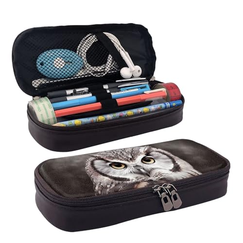 MMSJSBVY Federmäppchen mit Kaktus und Hund, großes Fassungsvermögen, langlebiges Federmäppchen, Schreibwaren-Organizer, Schul- und Bürobedarf, eule, Einheitsgröße, Kosmetikkoffer MMSJSBVY Federmäppchen mit Kaktus und Hund, großes Fassungsvermögen, langlebiges Federmäppchen, Schreibwaren-Organizer, Schul- und Bürobedarf, eule, Einheitsgröße, Kosmetikkoffer von MMSJSBVY