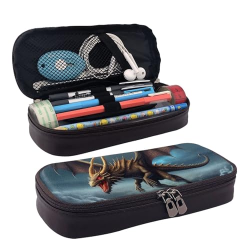 MMSJSBVY Federmäppchen mit Schaf, großes Fassungsvermögen, langlebiges Federmäppchen, Schreibwaren-Organizer, Schul- und Bürobedarf, Fliegender Drache, Einheitsgröße, Kosmetikkoffer MMSJSBVY Federmäppchen mit Schaf, großes Fassungsvermögen, langlebiges Federmäppchen, Schreibwaren-Organizer, Schul- und Bürobedarf, Fliegender Drache, Einheitsgröße, Kosmetikkoffer von MMSJSBVY
