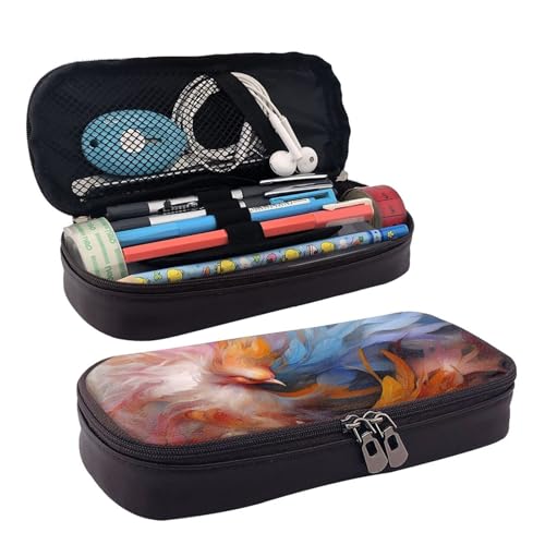 MMSJSBVY Federmäppchen mit blühenden Kräutern und krautigen Pflanzen, großes Fassungsvermögen, langlebiges Federmäppchen, Schreibwaren-Organizer, Schul- und Bürobedarf, Traumbunt, Einheitsgröße, von MMSJSBVY