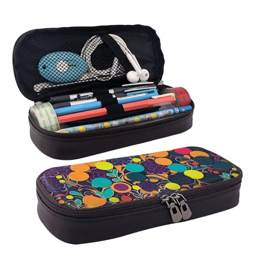 MMSJSBVY Federmäppchen mit niedlichem Halloween-Muster, großes Fassungsvermögen, langlebiges Federmäppchen, Schreibwaren-Organizer, Schul- und Bürobedarf, Farbiges, dekoratives Muster, Einheitsgröße, von MMSJSBVY