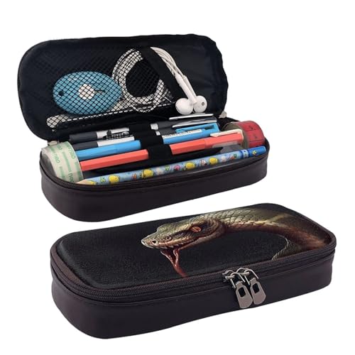 MMSJSBVY Federmäppchen mit roten Blumen, großes Fassungsvermögen, langlebiges Federmäppchen, Schreibwaren-Organizer, Schul- und Bürobedarf, Schlange, Einheitsgröße, Kosmetikkoffer MMSJSBVY Federmäppchen mit roten Blumen, großes Fassungsvermögen, langlebiges Federmäppchen, Schreibwaren-Organizer, Schul- und Bürobedarf, Schlange, Einheitsgröße, Kosmetikkoffer von MMSJSBVY