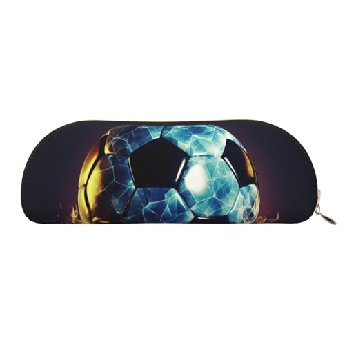 MMSJSBVY Lonely Bench Federmäppchen aus Leder, Motiv: Sonnenuntergang, halbrunder Organizer mit Reißverschluss für Stifte, Kosmetik und Reisen, Cooler Fußball, Einheitsgröße, Schulranzen MMSJSBVY Lonely Bench Federmäppchen aus Leder, Motiv: Sonnenuntergang, halbrunder Organizer mit Reißverschluss für Stifte, Kosmetik und Reisen, Cooler Fußball, Einheitsgröße, Schulranzen von MMSJSBVY