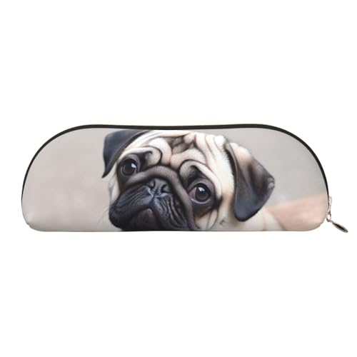 MMSJSBVY Lonely Bench Federmäppchen aus Leder, Motiv: Sonnenuntergang, halbrunder Organizer mit Reißverschluss für Stifte, Kosmetik und Reisen, Niedlicher Mops, Einheitsgröße, Schulranzen MMSJSBVY Lonely Bench Federmäppchen aus Leder, Motiv: Sonnenuntergang, halbrunder Organizer mit Reißverschluss für Stifte, Kosmetik und Reisen, Niedlicher Mops, Einheitsgröße, Schulranzen von MMSJSBVY