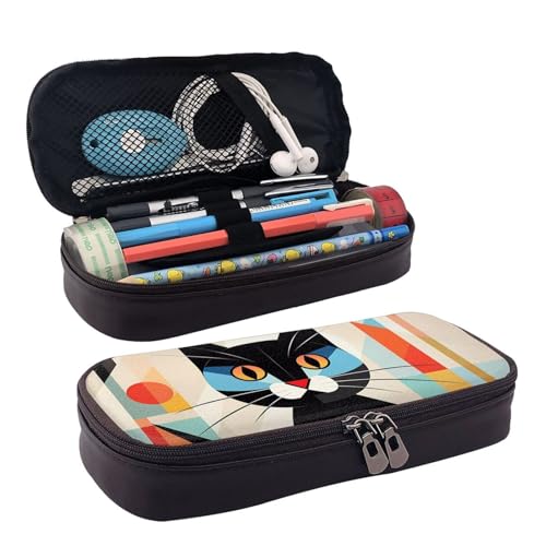 MMSJSBVY Mathematik-Federmäppchen – großes Fassungsvermögen, langlebiges Federmäppchen, Schreibwaren-Organizer, Schul- und Bürobedarf, Mid-Century Modern Art Katze, Einheitsgröße, Kosmetikkoffer MMSJSBVY Mathematik-Federmäppchen – großes Fassungsvermögen, langlebiges Federmäppchen, Schreibwaren-Organizer, Schul- und Bürobedarf, Mid-Century Modern Art Katze, Einheitsgröße, Kosmetikkoffer von MMSJSBVY