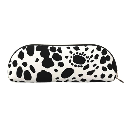 MMSJSBVY New York City Federmäppchen aus Leder – halbrunder Organizer mit Reißverschluss für Stifte, Kosmetik und Reisen, Leopardenmuster 2, Einheitsgröße, Schulranzen von MMSJSBVY