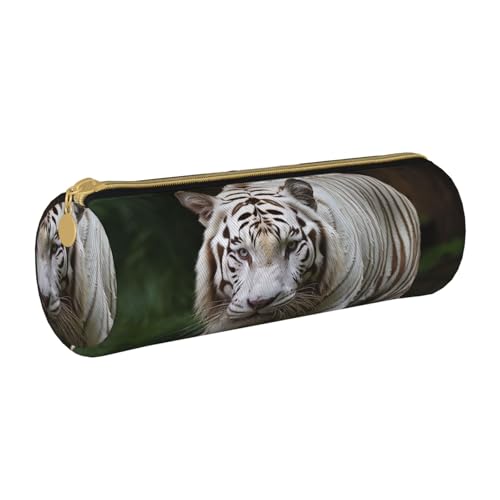 MMSJSBVY Niedliche Schleife Giraffe Zylinder Bleistift Aufbewahrungstasche Leder Bleistift Tasche Schöne Große Kapazität Geeignet für Studenten Büro Reise Make-up Pinsel Aufbewahrung mit von MMSJSBVY