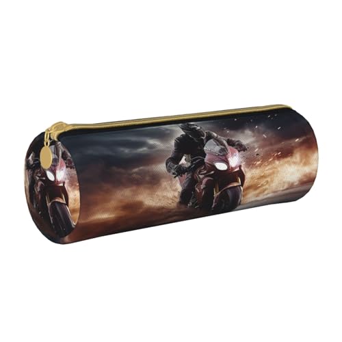 MMSJSBVY Niedliche Schleife Giraffe Zylinder Bleistift Aufbewahrungstasche Leder Bleistift Tasche Schöne Große Kapazität Geeignet für Studenten Büro Reise Make-up Pinsel Aufbewahrung mit von MMSJSBVY