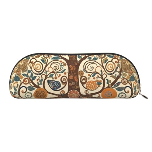 MMSJSBVY Otters in Love Federmäppchen aus Leder – halbrunder Organizer mit Reißverschluss für Stifte, Kosmetik und Reisen, Lebensbaum, Einheitsgröße, Schulranzen MMSJSBVY Otters in Love Federmäppchen aus Leder – halbrunder Organizer mit Reißverschluss für Stifte, Kosmetik und Reisen, Lebensbaum, Einheitsgröße, Schulranzen von MMSJSBVY