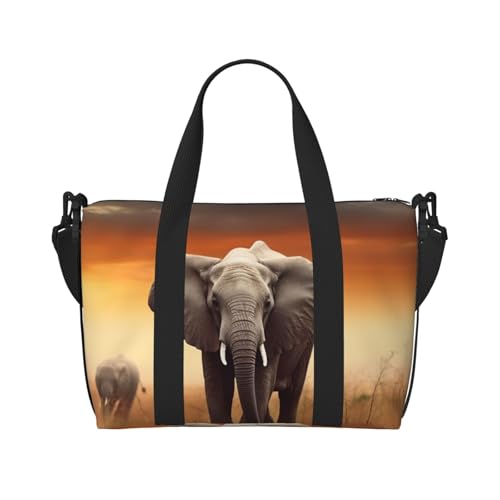 MMSJSBVY Reisetasche mit klarem Meerwasser, Unisex, wasserabweisend, Wochenend-Turnbeutel, große Kapazität, verstellbarer Schultergurt, Reisetasche, Niedlicher wilder Elefant, Einheitsgröße MMSJSBVY Reisetasche mit klarem Meerwasser, Unisex, wasserabweisend, Wochenend-Turnbeutel, große Kapazität, verstellbarer Schultergurt, Reisetasche, Niedlicher wilder Elefant, Einheitsgröße von MMSJSBVY