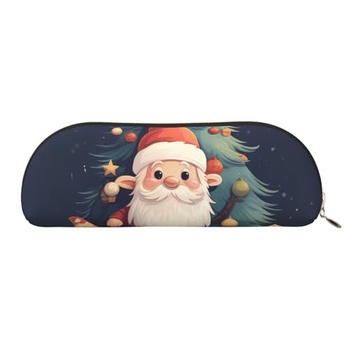 MMSJSBVY Rod Auto Leder Federmäppchen – Halbrunder Organizer mit Reißverschluss für Stifte, Kosmetik und Reisen, Weihnachtswichtel, Einheitsgröße, Schulranzen von MMSJSBVY