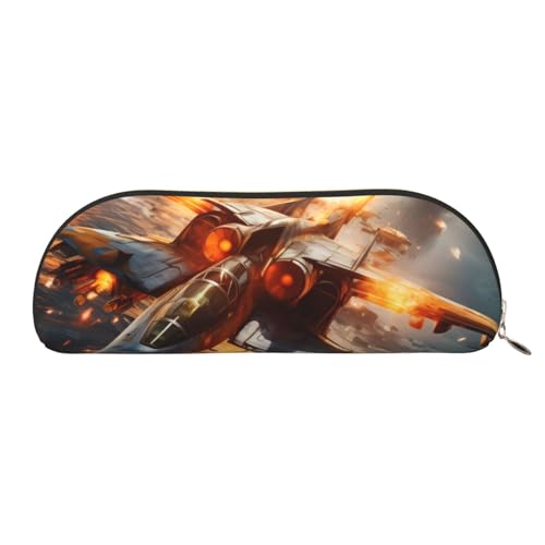 MMSJSBVY Schönes Federmäppchen aus Leder mit Sonnenuntergang, halbrunder Organizer mit Reißverschluss für Stifte, Kosmetik und Reisen, Flugzeig, Einheitsgröße, Schulranzen MMSJSBVY Schönes Federmäppchen aus Leder mit Sonnenuntergang, halbrunder Organizer mit Reißverschluss für Stifte, Kosmetik und Reisen, Flugzeig, Einheitsgröße, Schulranzen von MMSJSBVY