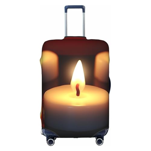 MMSJSBVY Spielkarten Elastische Gepäckabdeckung – Staub- und Kratzfester Trolleygepäckschutz für 45,7 - 81,3 cm Gepäck, Kerze, L von MMSJSBVY