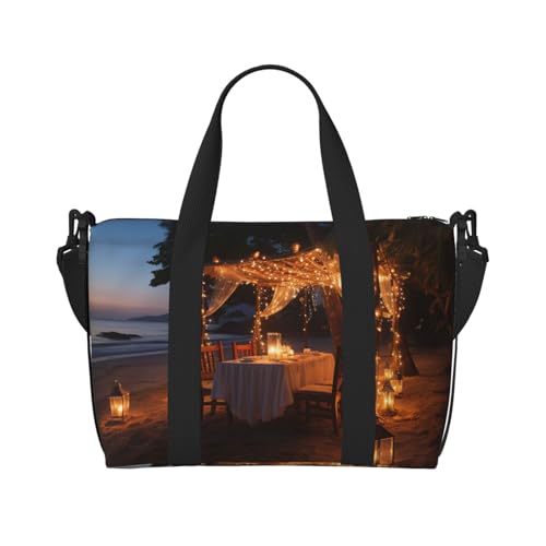 MMSJSBVY Sunset Palm Reisetasche, Unisex, wasserabweisend, Wochenend-Turnbeutel, große Kapazität, verstellbarer Schultergurt, Reisetasche, Strandessen, Einheitsgröße MMSJSBVY Sunset Palm Reisetasche, Unisex, wasserabweisend, Wochenend-Turnbeutel, große Kapazität, verstellbarer Schultergurt, Reisetasche, Strandessen, Einheitsgröße von MMSJSBVY