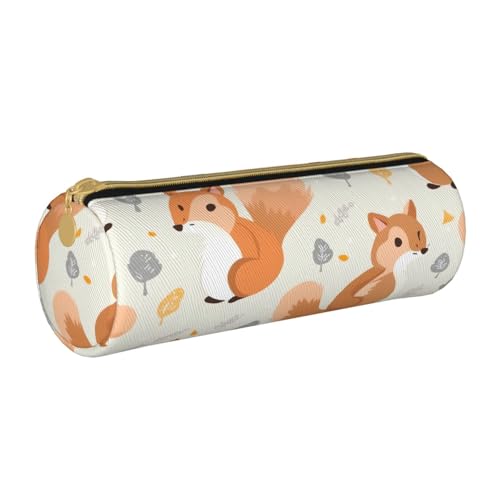 MMSJSBVY Verheiratetes Paar Walking On The Beach Zylinder Bleistift Aufbewahrungstasche Leder Bleistift Tasche Schöne Große Kapazität Geeignet für Studenten Büro Reise Make-up Pinsel Aufbewahrung mit von MMSJSBVY