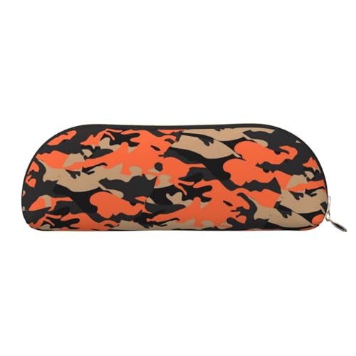 MMSJSBVY Weltkriegs-Flugzeug-Federmäppchen aus Leder – halbrunder Organizer mit Reißverschluss für Stifte, Kosmetik und Reisen, Tierwanderung, Einheitsgröße, Schulranzen von MMSJSBVY