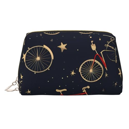 Make-up-Tasche aus Hirschleder, große Kapazität, Reise-Aufbewahrungstasche, Mehrzweck-Toilettenartikel und Make-up-Tasche, Bikes Fahrrad Radfahren, Einheitsgröße, Schulranzen von MMSJSBVY