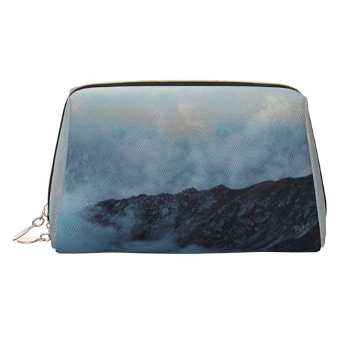 Make-up-Tasche aus Leder, große Kapazität, Reise-Aufbewahrungstasche, Mehrzweck-Toilettenartikel und Make-up-Tasche, Blau, Hill Station, Einheitsgröße, Schulranzen von MMSJSBVY