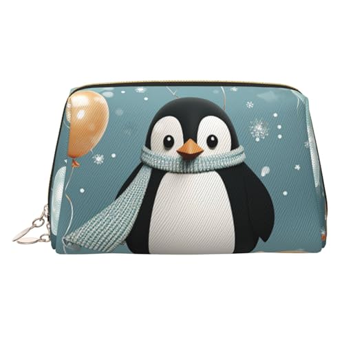 Make-up-Tasche aus Leder, kariert, große Kapazität, Reise-Aufbewahrungstasche, Mehrzweck-Toilettenartikel und Make-up-Tasche, Pinguin Ballon Schneeflocke, Einheitsgröße, Schulranzen Make-up-Tasche aus Leder, kariert, große Kapazität, Reise-Aufbewahrungstasche, Mehrzweck-Toilettenartikel und Make-up-Tasche, Pinguin Ballon Schneeflocke, Einheitsgröße, Schulranzen von MMSJSBVY