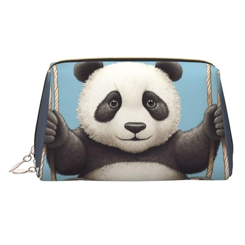 Make-up-Tasche aus Leder, kariert, große Kapazität, Reise-Aufbewahrungstasche, Mehrzweck-Toilettenartikel und Make-up-Tasche, Swing Panda, Einheitsgröße, Schulranzen Make-up-Tasche aus Leder, kariert, große Kapazität, Reise-Aufbewahrungstasche, Mehrzweck-Toilettenartikel und Make-up-Tasche, Swing Panda, Einheitsgröße, Schulranzen von MMSJSBVY