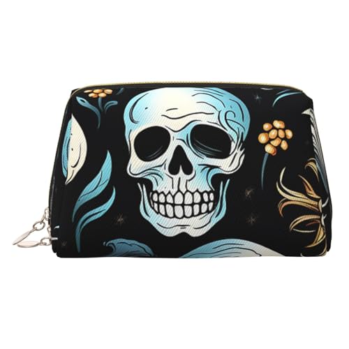 Make-up-Tasche aus Leder mit Winterhintergrund, große Kapazität, Reise-Aufbewahrungstasche, Mehrzweck-Toilettenartikel und Make-up-Tasche, pirat, Einheitsgröße, Schulranzen von MMSJSBVY