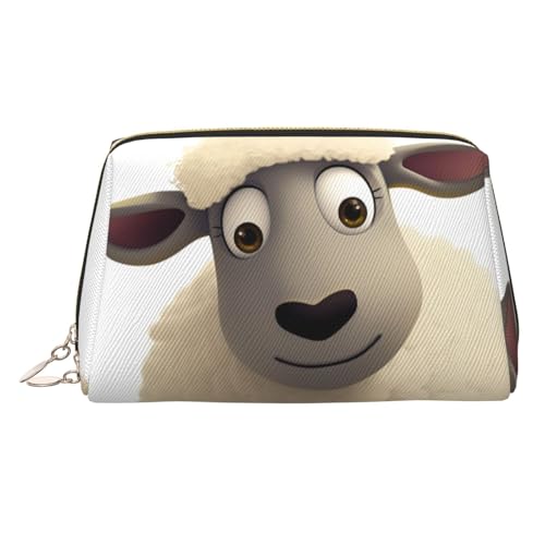 Make-up-Tasche aus Leder mit arabischem indischem Karomuster, große Kapazität, Reise-Aufbewahrungstasche, Mehrzweck-Toilettenartikel und Make-up-Tasche, schaf, Einheitsgröße, Schulranzen von MMSJSBVY