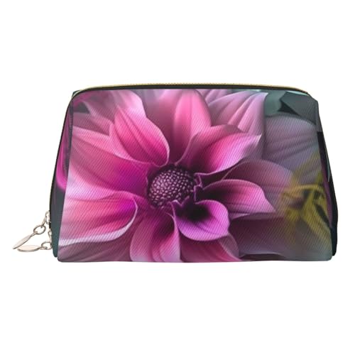 Make-up-Tasche mit Gänseblümchen in verschiedenen gerahmten Leder-Make-up-Tasche, große Kapazität, Reise-Aufbewahrungstasche, Mehrzweck-Toilettenartikel und Make-up-Tasche, Schöne Blumen von MMSJSBVY