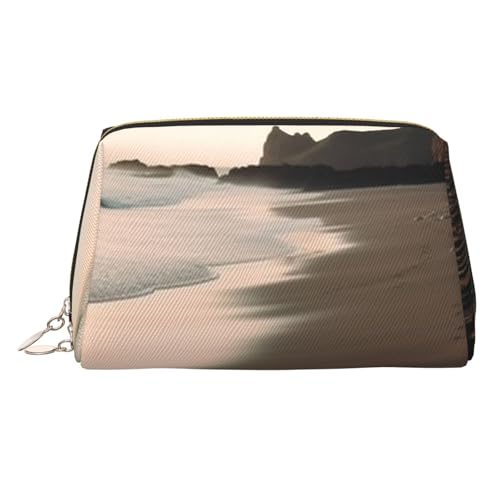 Make-up-Tasche mit Gänseblümchen in verschiedenen gerahmten Leder-Make-up-Tasche, große Kapazität, Reise-Aufbewahrungstasche, Mehrzweck-Toilettenartikel und Make-up-Tasche, Strand, Einheitsgröße von MMSJSBVY