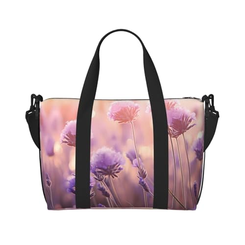 Math Quiz Reisetasche, Unisex, wasserabweisend, Wochenend-Turnbeutel, große Kapazität, verstellbarer Schultergurt, Reisetasche, Lavendelblüte, Einheitsgröße von MMSJSBVY
