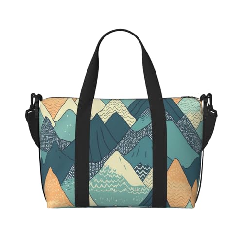 Paradise Beach Palmen Reisetasche Unisex Wasserabweisend Wochenende Turnbeutel Große Kapazität Verstellbarer Schultergurt Reisetasche, Gebirge, Einheitsgröße Paradise Beach Palmen Reisetasche Unisex Wasserabweisend Wochenende Turnbeutel Große Kapazität Verstellbarer Schultergurt Reisetasche, Gebirge, Einheitsgröße von MMSJSBVY