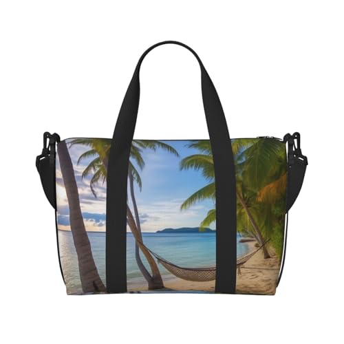 Paradise Beach Palmen Reisetasche Unisex Wasserabweisend Wochenende Turnbeutel Große Kapazität Verstellbarer Schultergurt Reisetasche, Paradise Beach Palmen, Einheitsgröße Paradise Beach Palmen Reisetasche Unisex Wasserabweisend Wochenende Turnbeutel Große Kapazität Verstellbarer Schultergurt Reisetasche, Paradise Beach Palmen, Einheitsgröße von MMSJSBVY