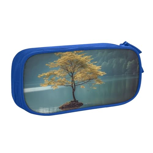 Peaceful Lake and A Tree Federmäppchen, Reißverschluss Glattes Federmäppchen, Tragbares Federmäppchen Große Schule Schreibwaren Aufbewahrungstasche Make-up Tasche, blau, Einheitsgröße, Kosmetikkoffer Peaceful Lake and A Tree Federmäppchen, Reißverschluss Glattes Federmäppchen, Tragbares Federmäppchen Große Schule Schreibwaren Aufbewahrungstasche Make-up Tasche, blau, Einheitsgröße, Kosmetikkoffer von MMSJSBVY