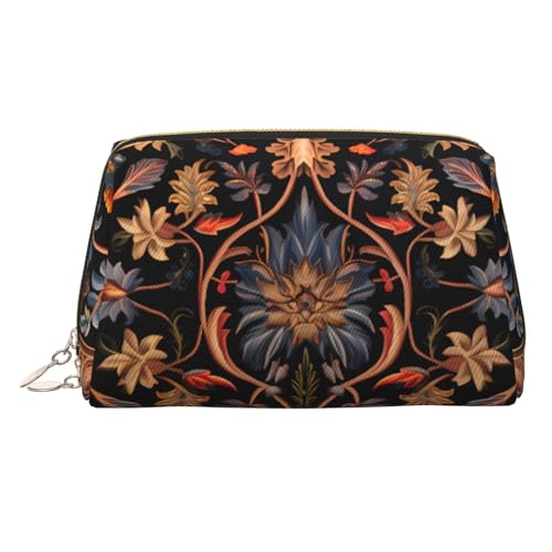 Schöne Make-up-Tasche aus Leder, Motiv: Sonnenuntergang, große Kapazität, Reise-Aufbewahrungstasche, Mehrzweck-Toilettenartikel und Make-up-Tasche, Antike orientalische Kunst, Einheitsgröße von MMSJSBVY