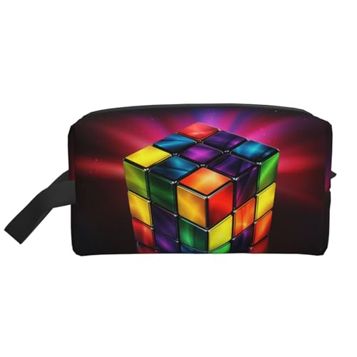 Tragbarer Kulturbeutel mit großem Fassungsvermögen (Druckmodelle), wasserdicht, Make-up-Aufbewahrungstasche für Damen und Herren, für Geschäftsreisen, Fitness, Badezimmer, tägliche Aufbewahrung, Magic von MMSJSBVY