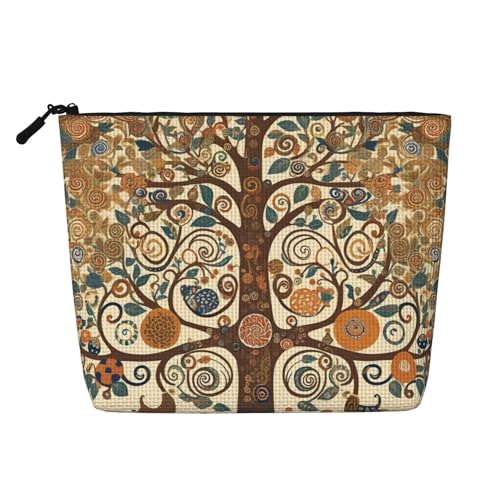 Us Map Seashore Kulturbeutel für Damen, tragbare Reise-Kosmetiktasche, täglicher Organizer mit Reißverschluss, Lebensbaum, Einheitsgröße von MMSJSBVY