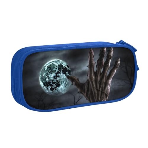 Zombie Hand Dunkel Halloween Federmäppchen, Reißverschluss Glatt Federmäppchen, Tragbares Federmäppchen Große Schule Schreibwaren Aufbewahrungstasche Make-up Tasche, blau, Einheitsgröße, Zombie Hand Dunkel Halloween Federmäppchen, Reißverschluss Glatt Federmäppchen, Tragbares Federmäppchen Große Schule Schreibwaren Aufbewahrungstasche Make-up Tasche, blau, Einheitsgröße, von MMSJSBVY
