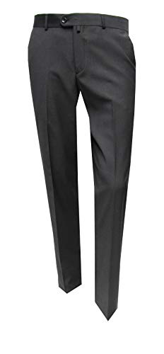 MMUGA Anzughose klassisch Flat Front gestreift Anthrazit 26 von MMUGA