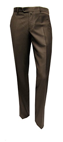 MMUGA Business Hose Herren Flat-Front Rehbraun 88 von MMUGA