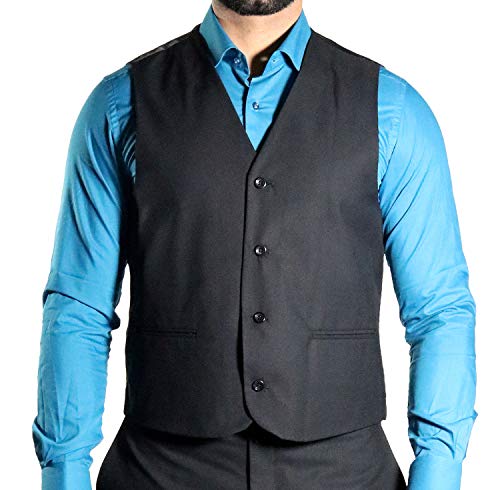 MMUGA Herrenweste für Business-Freizeit Schwarz 26 von MMUGA