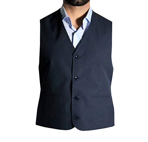 MMUGA Herrenweste für Business-Freizeit Tailliert Dunkelblau 28 von MMUGA