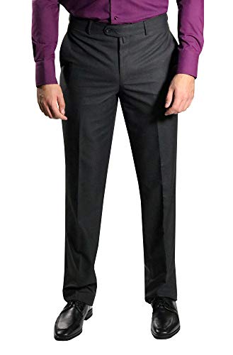 MMUGA Klassische Herrenhose Flat-Front Anthrazit 64 von MMUGA